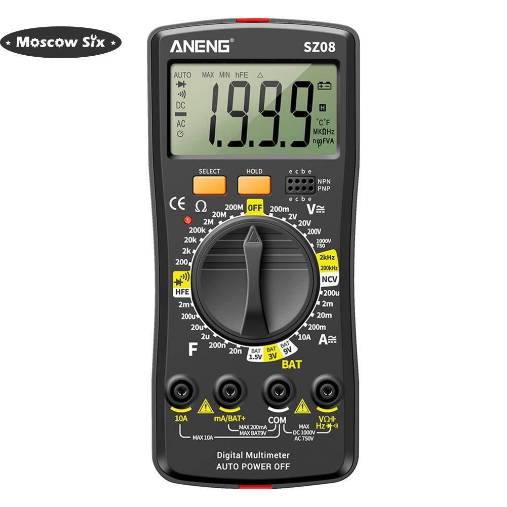 ANENG SZ08 LCD Diode NCV Tester Meter 2000 Counts Split Digital Multimeter