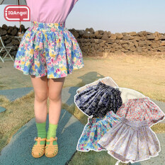 IQAngel quần đùi bé gái quần đùi áo khoác ngoài trẻ em phiên bản Hàn Quốc thời trang cho trẻ em
