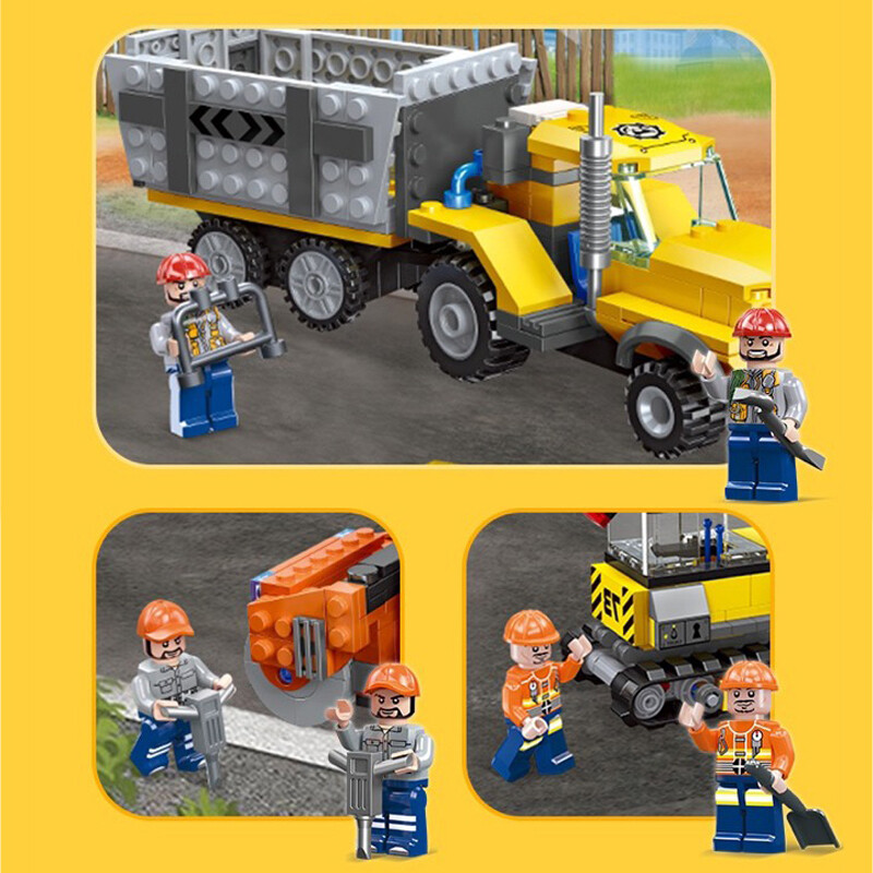 Construction Vehicles Building Block Toy Assembly Particle Children Development Education Collection Toys Puzzle Boys And Girls Birthday Gifts Kids toys 6 Years Old And Above