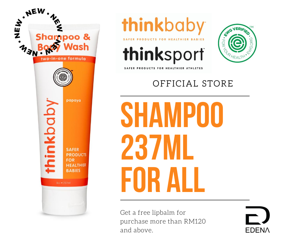Thinkbaby BABY Shampoo & Body Wash, Papaya (8oz) Lazada
