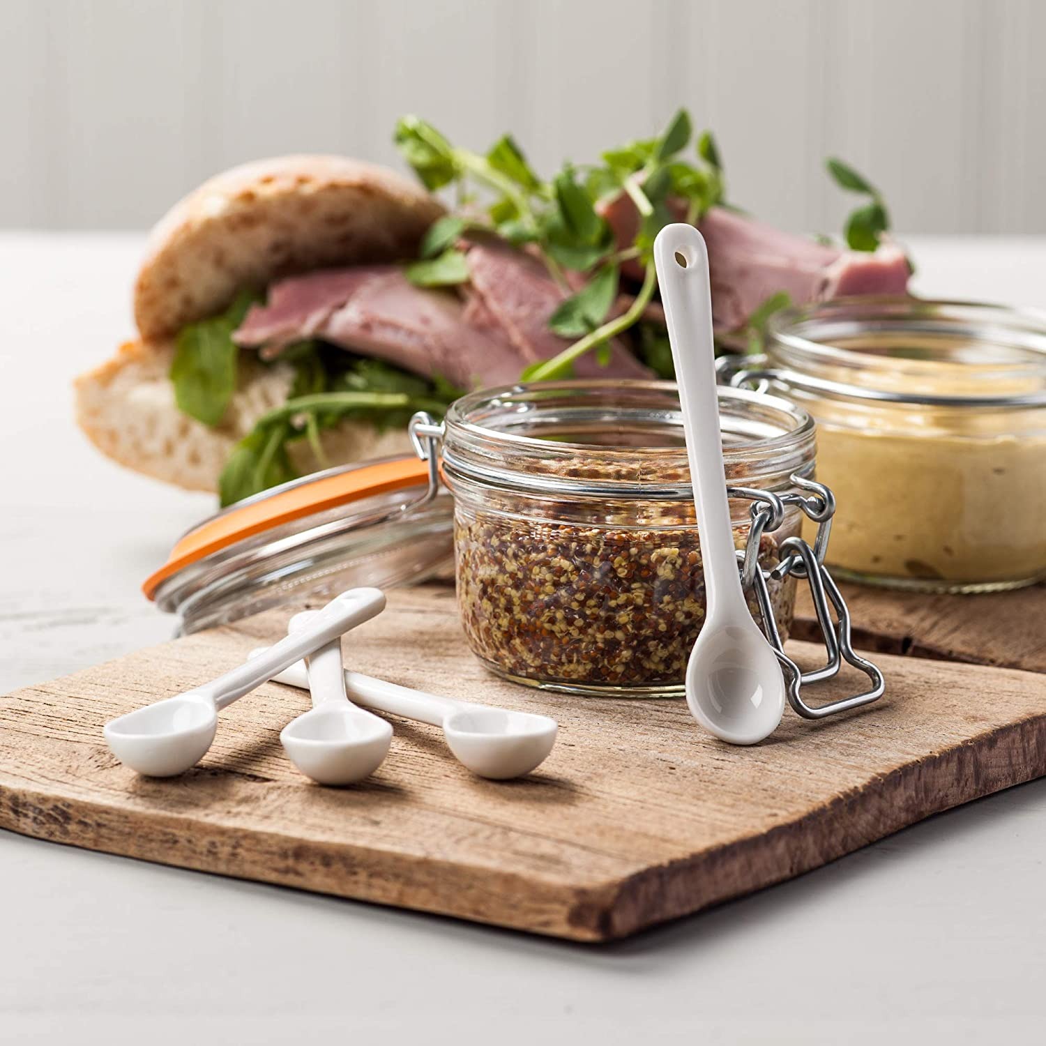 DAFIFY 13CM Mini Ceramic Suop Spoon Coffee Tea Spoon Tableware Set Porcelain Salad ice cream Spoon