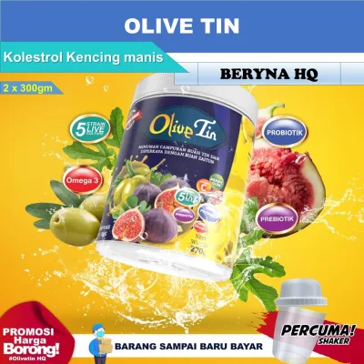 Olive TIn Original HQ Free Shaker Kebaikan buah tin buah zaitun