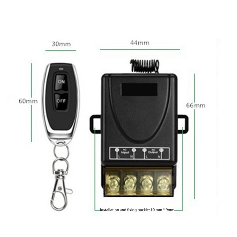 433MHz 220V Water Pump Remote Control Switch 1Ch 30A Receiver Module ON/OFF Wireless RF Transmitter for Light LED