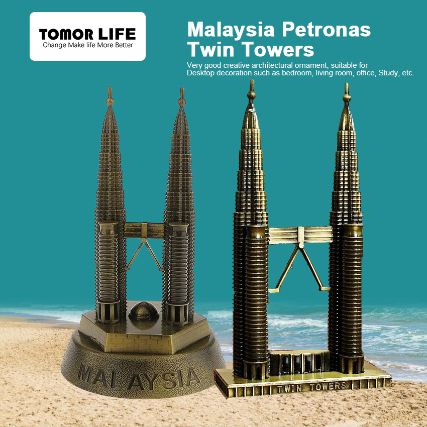 Tomor Life Creative Malaysia Petronas Twin Towers Landmark model decorations for living room and office table