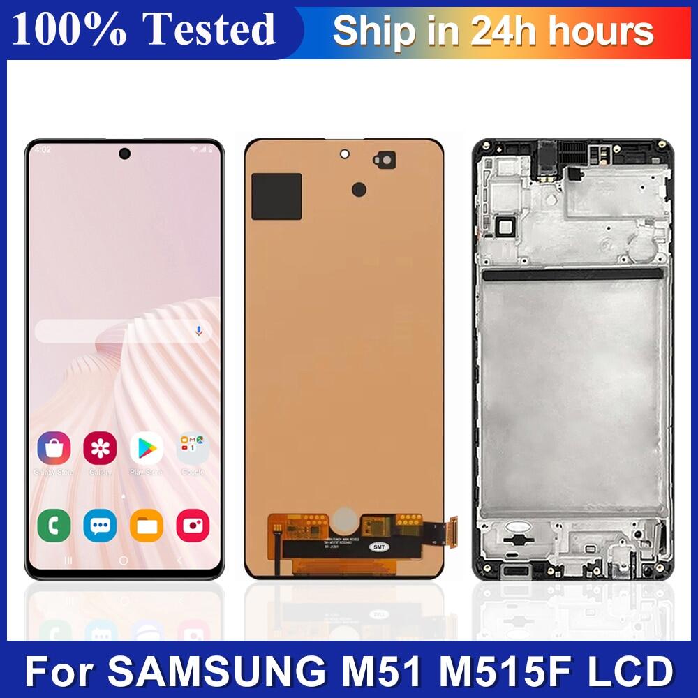 6.7'' display for suitable for samsung galaxy m51 m515 m515f m515f/ds full lcd touch screen replacement repair parts for suitable for samsung m51 lcd