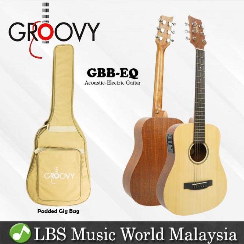 Groovy GBB-EQ 34 Inch Spruce Acoustic Electric Guitar with Bag Fishman Pickup Travel Size Guitar (GBB) Malaysia