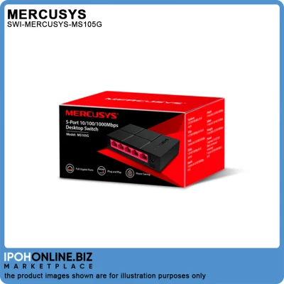Mercusys MS105G 5-Port Gigabit 10/100/1000 Mbps Mini Desktop Ethernet Network Switch | IPOHONLINE