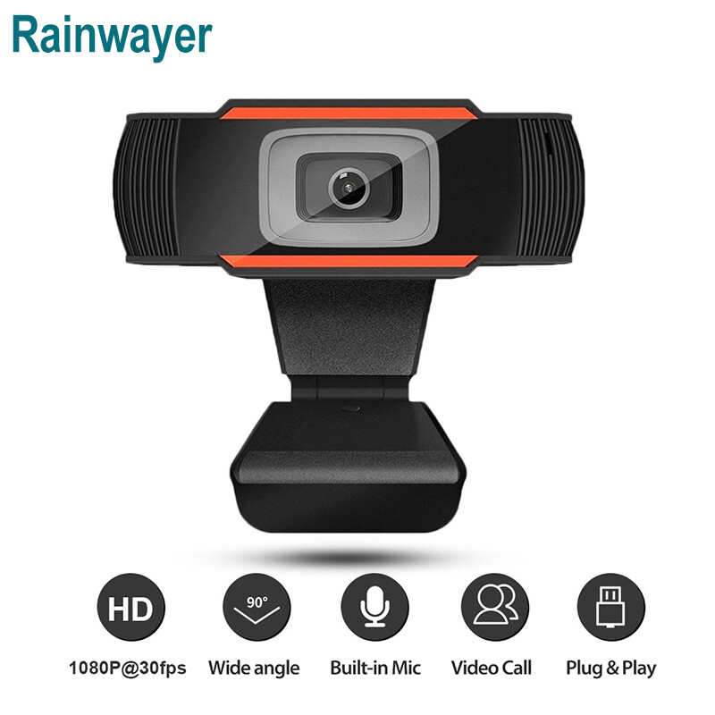 Camera web rainwayer 480p/ 720p / 1080p super hd cho máy tính máy tính để bàn máy tính xách tay video cuộc họp lớp học camera có micrô, điều chỉnh 360 độ usb hỗ trợ webcam win7/8/10