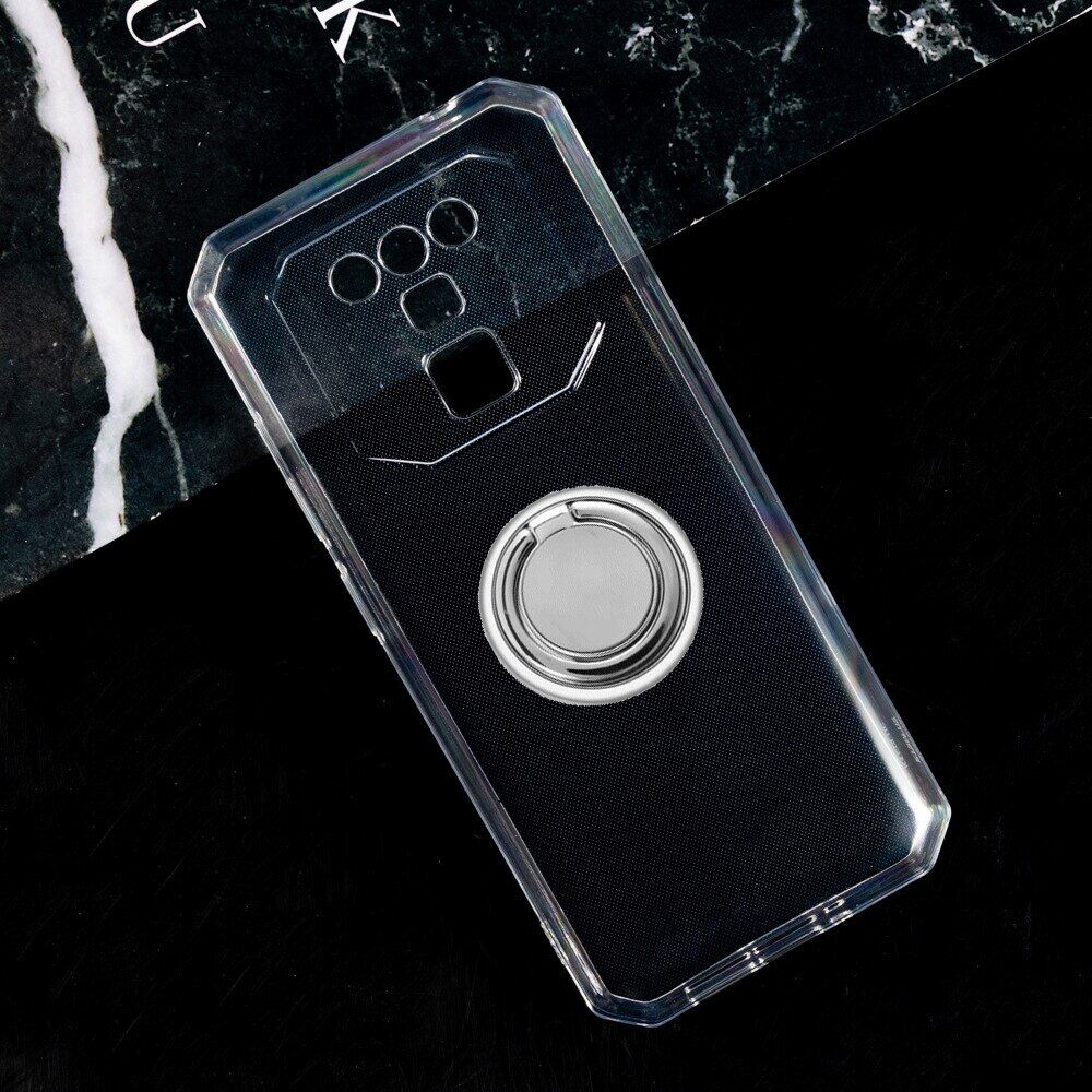 Cho oukitel k15 pro 6.52 "2021 lưng giá đỡ chiếc nhẫn chân đế bao bọc điện thoại tpu mềm dẻo silicone trên k15pro