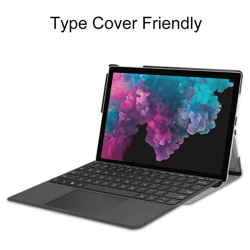 Bao Da PU Từ Tính Gập Folio Có Chân Đế Funda Ổn Định Cho Surface Pro 4 5 6 12.3 Vỏ Bảo Vệ Máy Tính Bảng Surface Pro 7 Ốp Lật + Bút Cảm Ứng (Không Bao Gồm Bàn Phím)