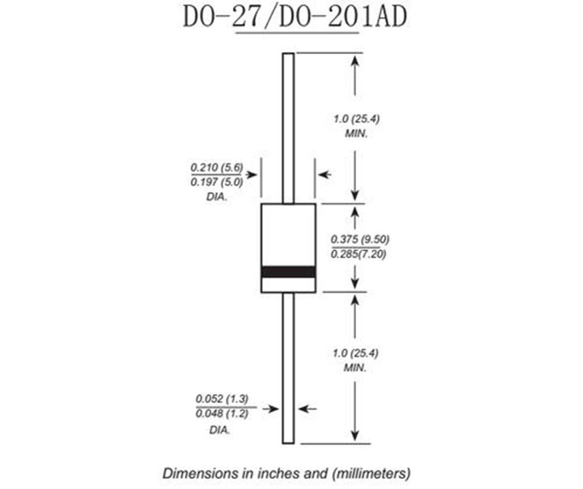20 Chiếc Diode CHỈNH LƯU Hiệu Quả Cao HER508 5A 1000V DO-27/DO-201AD