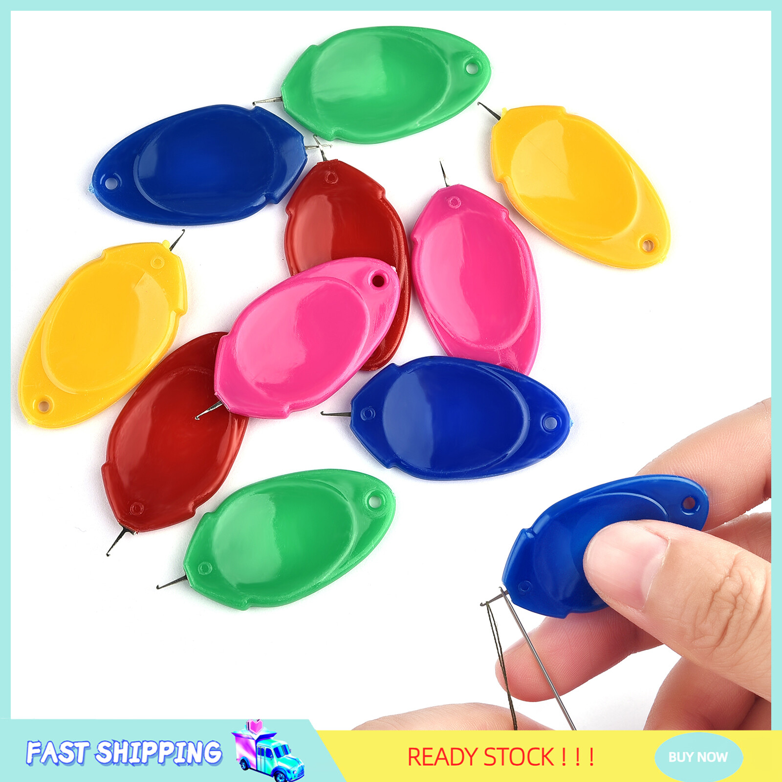 10pcs Needle Threader Elderly Easy Guide Needle Device DIY Mixed Color Inserter Tool Hand Needlework Craft Sewing