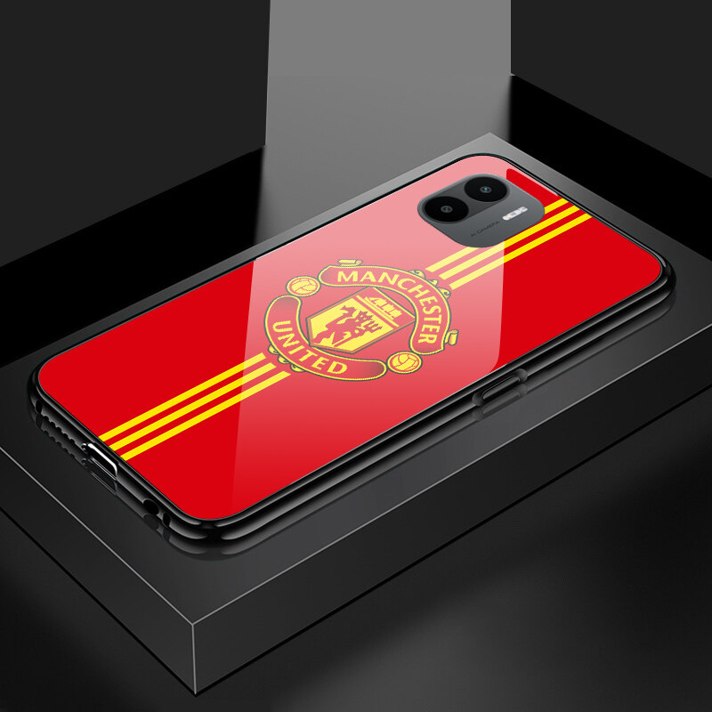 Pmp casing case for xiaomi redmi note 12 pro 5g note 12 pro+ 5g note 12 4g note 8 pro redmi a2 luxury league football club phone case for boys logo badge case tempered glass casing protective phone back shockproof cover