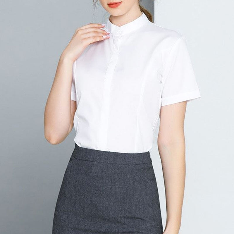 Áo Sơ CHICCHIC Công Sở Nữ Áo Sơ Mi Ngắn Tay Nữ