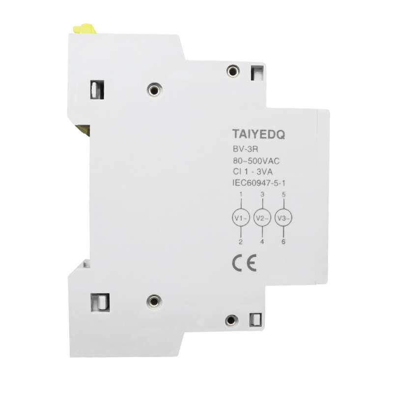Đồng Hồ Đo Điện Áp Ba Pha Gắn Ray BV-3RDin Đồng Hồ Đo Điện Áp Mô-đun AC 80-500V Màn Hình Kỹ Thuật Số LED