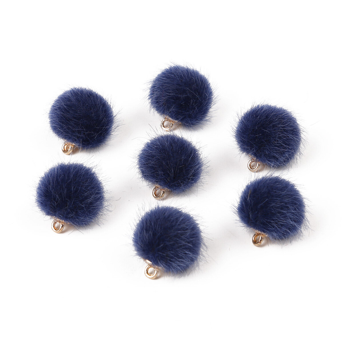 10pcs/Bag 15mm Handmade Wool Pompom Ball Bead Charms Pendant For Necklace Bracelet Jewelry Making DIY Earring Fingdings