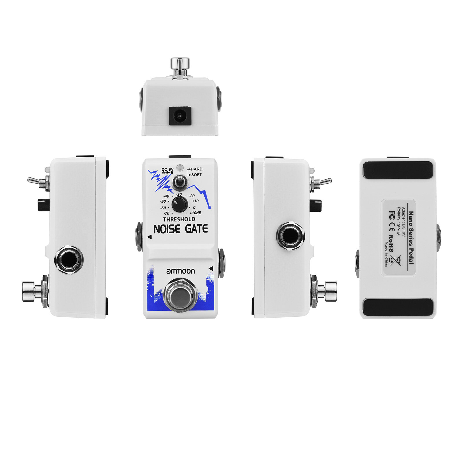[ammoon]Single Noise Gate Guitar Effect Pedal True Bypass Zinc Alloy Shell