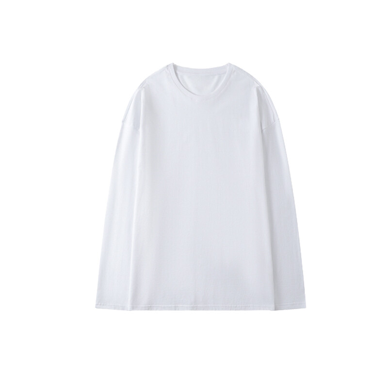 SLEEVE white 100% cotton long-sleeved t-shirt bottoming shirt women's thin autumn