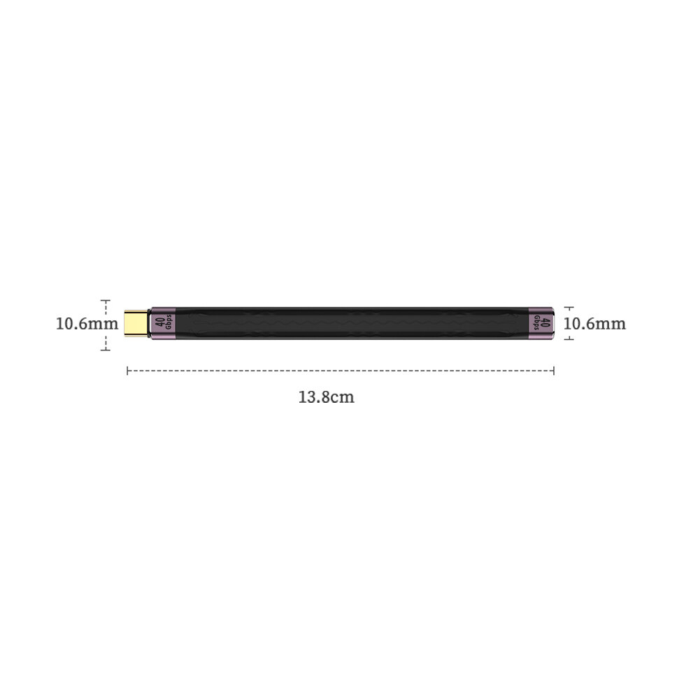 USB C Cable USB 4.0 Gen3 Type C Male/Female to Type C Male Fast Charger Sync Data Cable 40Gpbs High-Speed Transmission 5A PD 100W Flexible Cord for USB-C Phone/Tablet