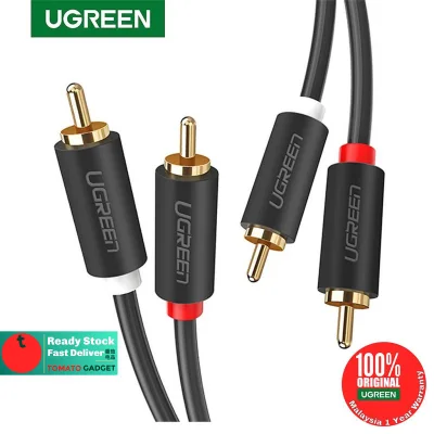 UGREEN 2 RCA to 2 RCA Stereo Audio Gold Plated Cable for Home Theater 2RCA Male to 2RCA Male