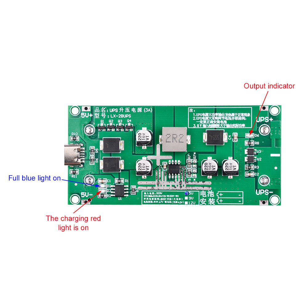 Aideeepn Bat Boost Power Supply Module 5V 6V 9V 12V 18650 Lithium Bat Step Up Converter Module Protection Board