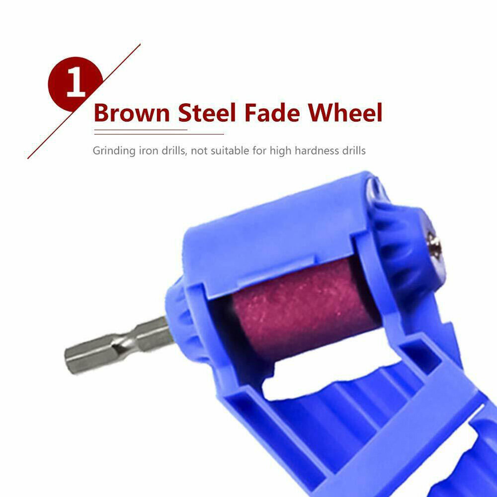 Toolstar Portable Drill Bit Sharpener Sharpening Tool Corundum Resisting Grinding Wheel Grindstone Accessories with Buckle