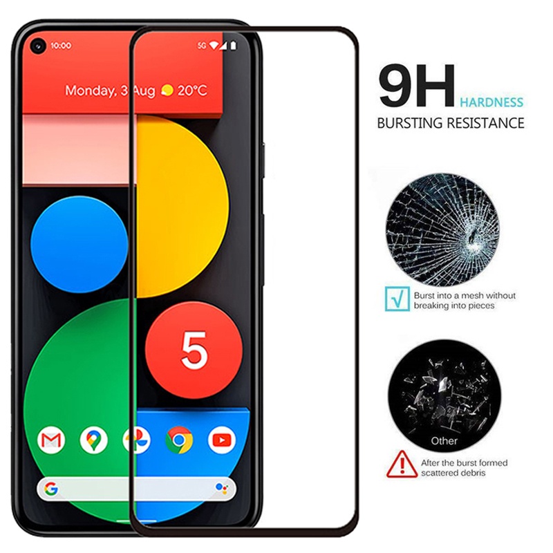 Kính Cường Lực Che Phủ Toàn Bộ Cho Google Pixel 5 4 3 Pixel 4a 3a Bảo Vệ Màn Hình Cho Google Pixel 4 XL 3a XL Phim Kính