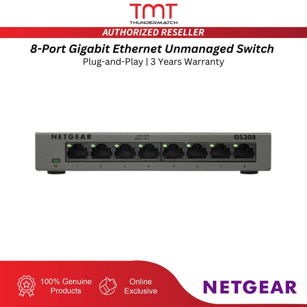 NETGEAR GS308 8Port Gigabit Unmanaged Switch Lazada