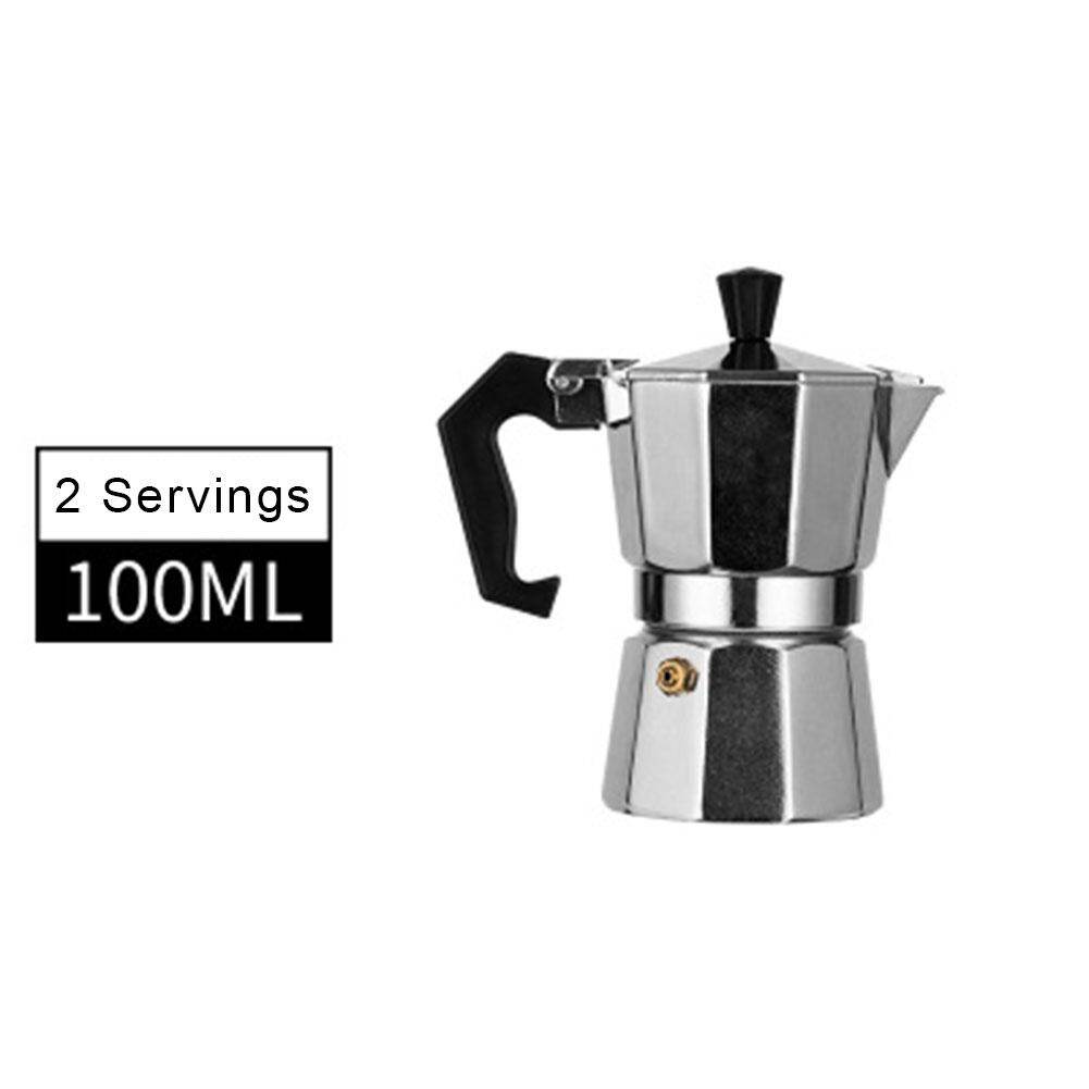 JPK Aluminum Mocha Coffee Pot Rapid Stovetop Coffee Brewer Stovetop Espresso Maker Moka Pot
