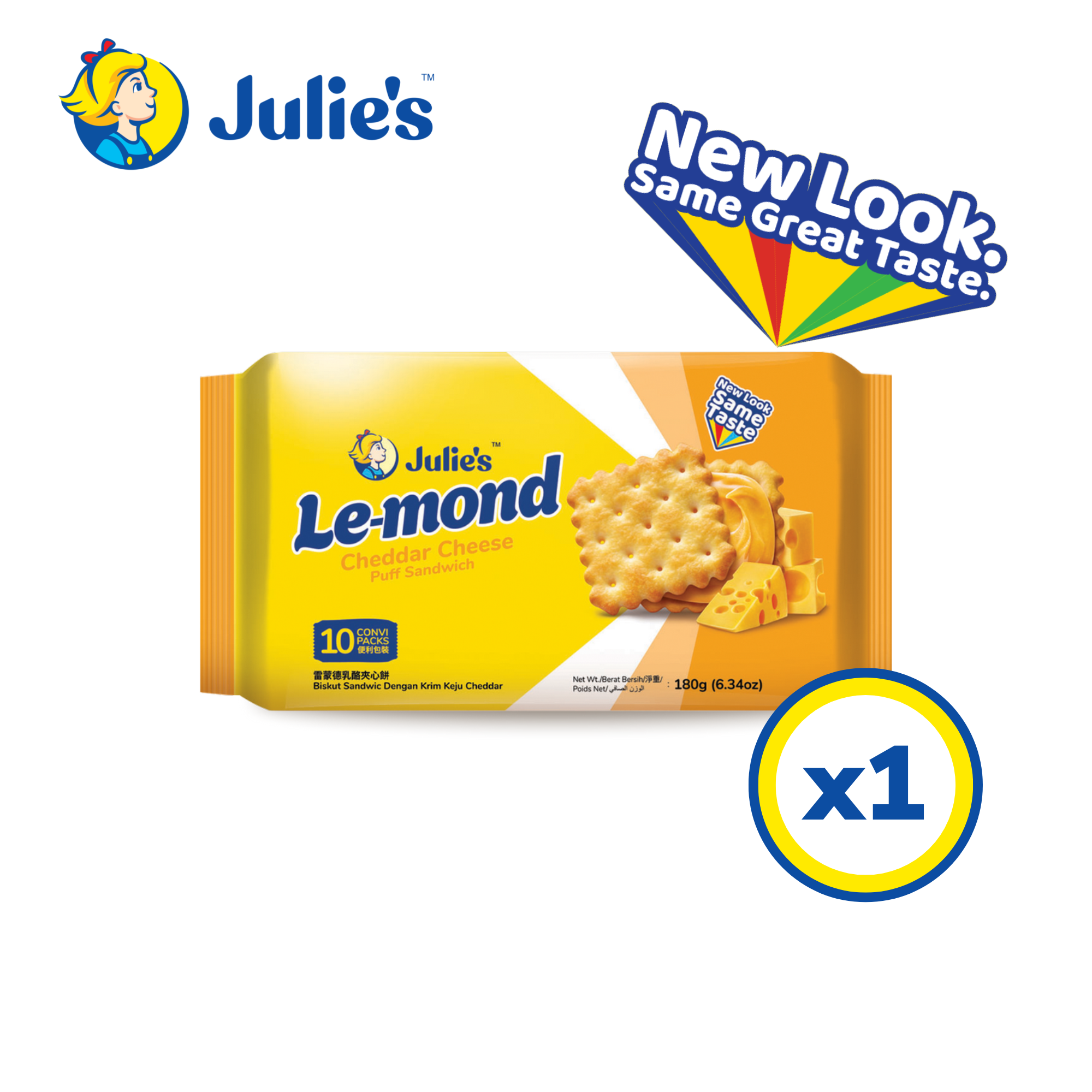 Julie's Lemond Cheddar Cheese Puff Sandwich 180g x 1 pack Lazada