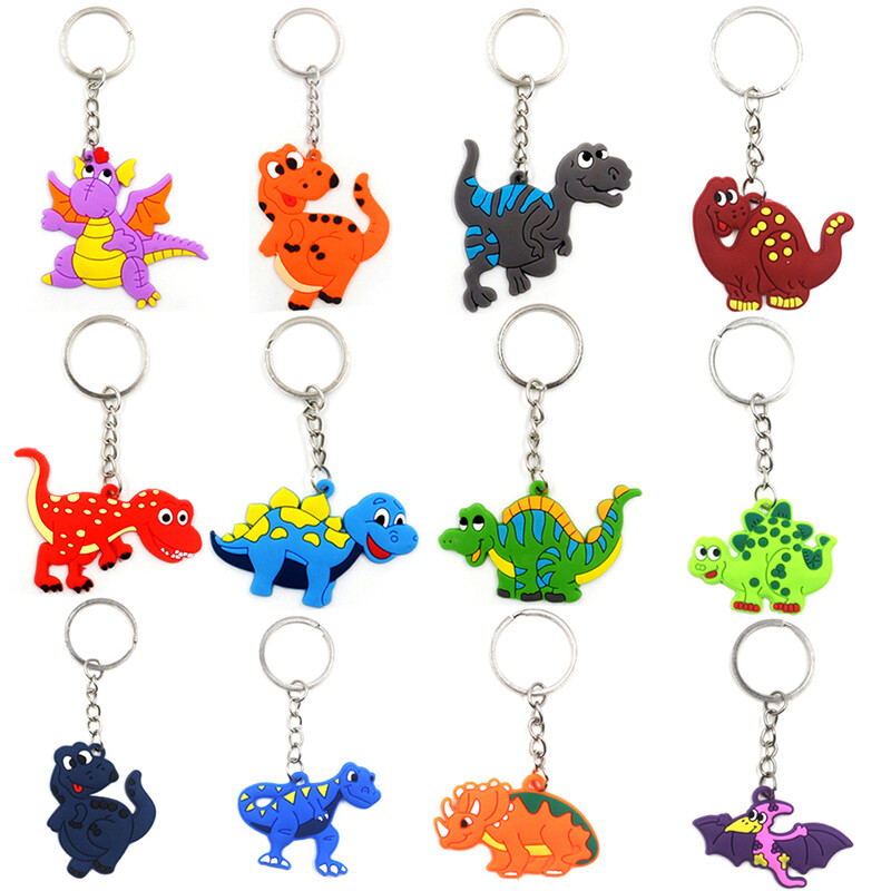 MLE Móc khóa Dinosaur Party PVC Keychain Dinosaur Party Supplies Dino Theme Decorations