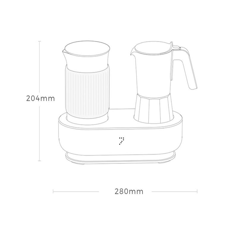 Xiaomi Youpin SEVEN & ME เครื่องทำกาแฟโมก้า Pro ครัวเรือน2 In 1 Small Mini แฟนซีเครื่องชงกาแฟง่ายเครื่องตีฟองนม Cappuccino หม้อโมก้า