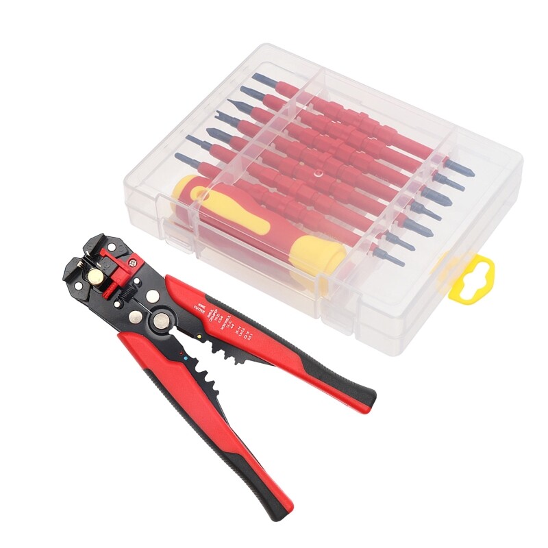 Crimping Wire Stripper Tubular Pliers Insulated Screwdriver Set Screw 