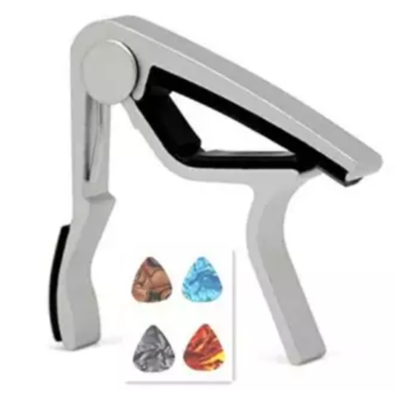 Aluminium Alloy Metal Guitar Capo Quick Change Clamp Acoustic Classic Guitar - with 4 free picks Malaysia