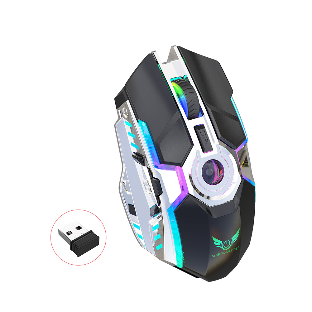 Parrot Computer Mouse Blue Parrot T30ไร้สายชาร์จได้ USB เมาส์คอมพิวเตอร์เมาส์การเล่นเกมที่ ...