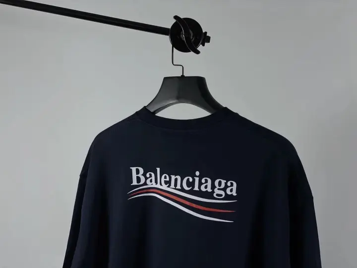 Balenciaga Pepsi Tee Navy Blue Lazada