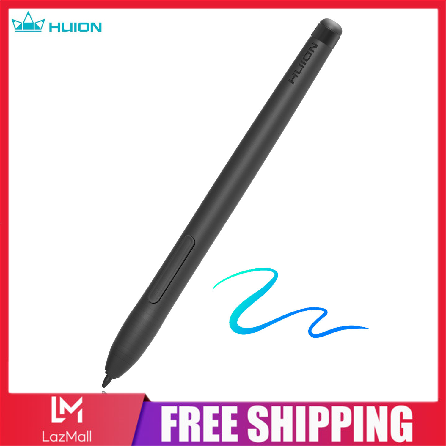 Huion PW201 Bat-tery-Free Stylus 8192 Levels Pressure with 4pcs Pen Nibs Pen Clip for Huion H430P Graphics Tablet