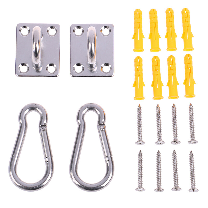 2Sets Ceiling Wall Mount U-Shaped Hooks Stainless Steel Heavy Duty Hammock Base