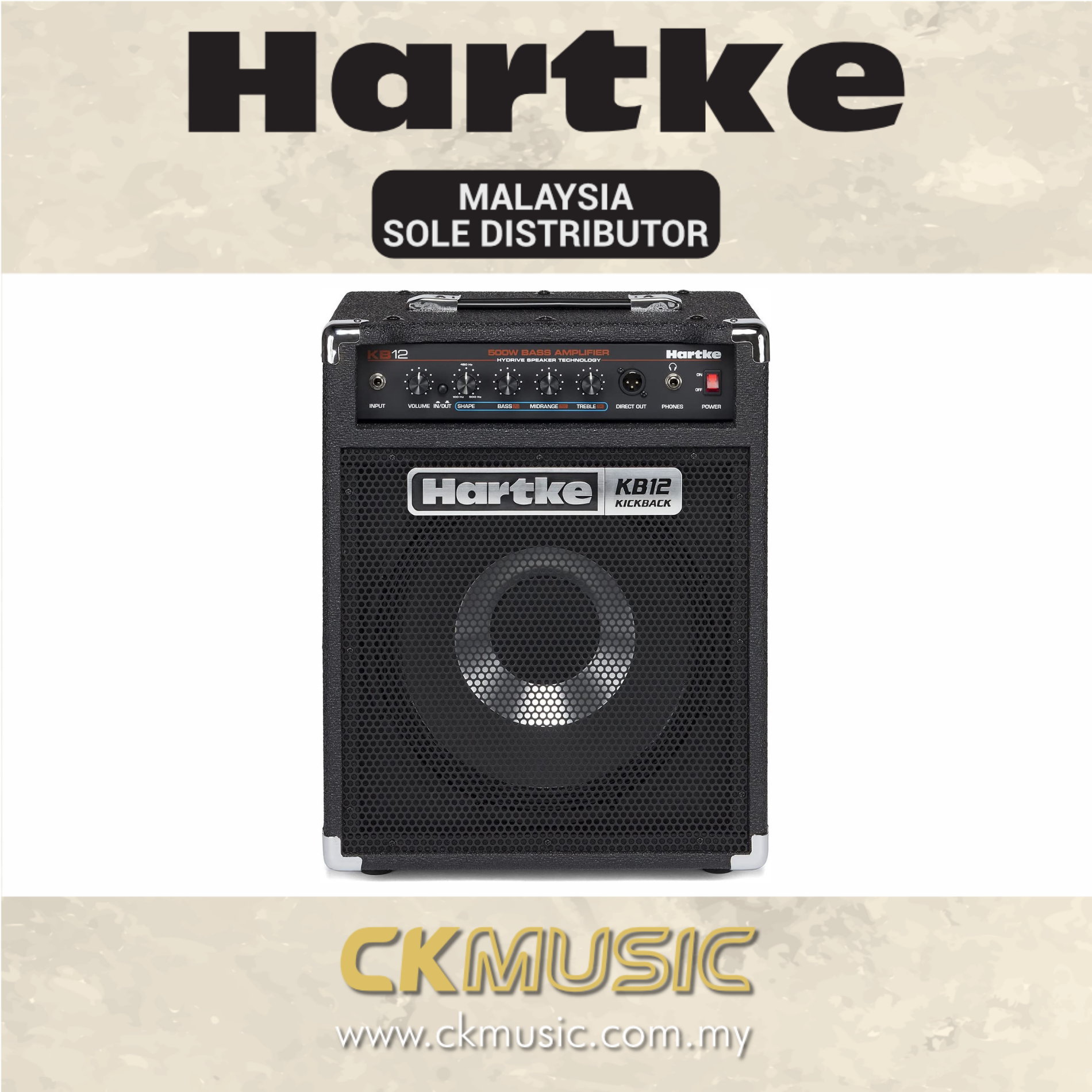 Hartke Kickback 12 (New) Bass Combo Amplifier (KB12) Lazada