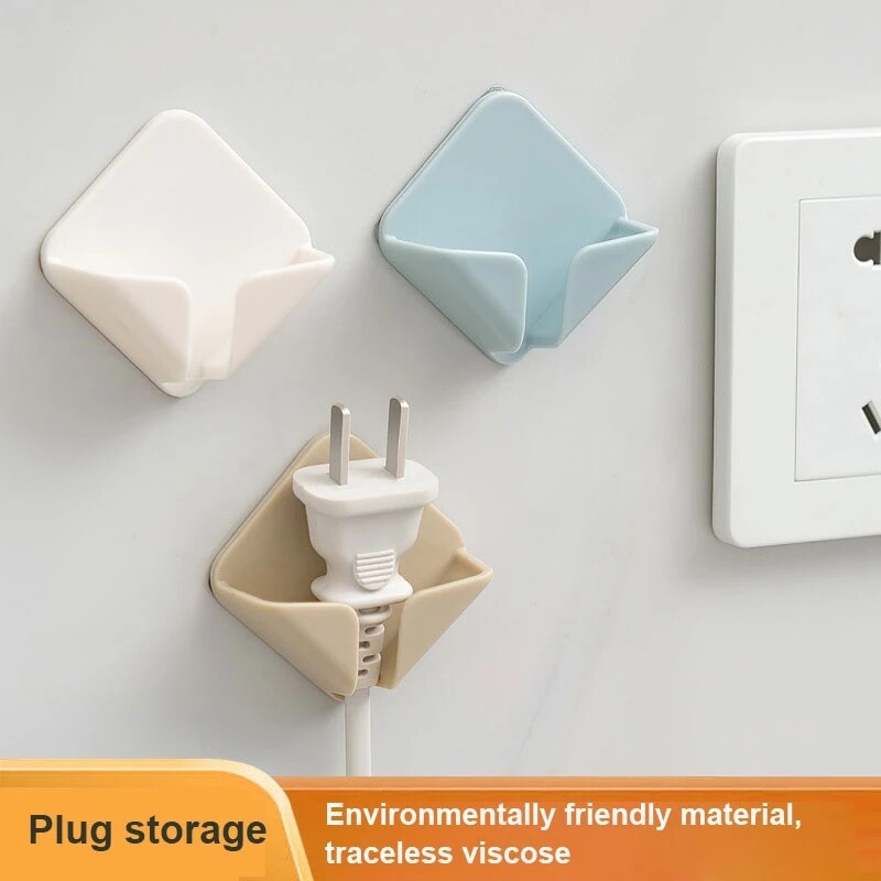 3 Giá Đựng Dây Nguồn Sáng Tạo Không Cần Khoan Móc Treo Tường, Móc Dính Móc Cắm Nhà Bếp Giá Treo Ổ Cắm Điện