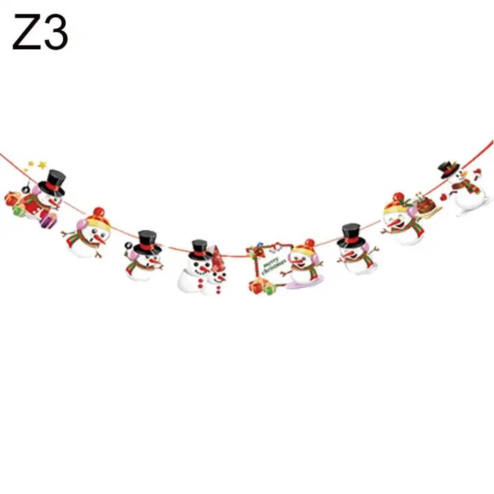 Laputa 300cm Christmas Wall Hanging Ornament Santa Claus Elk Flag
