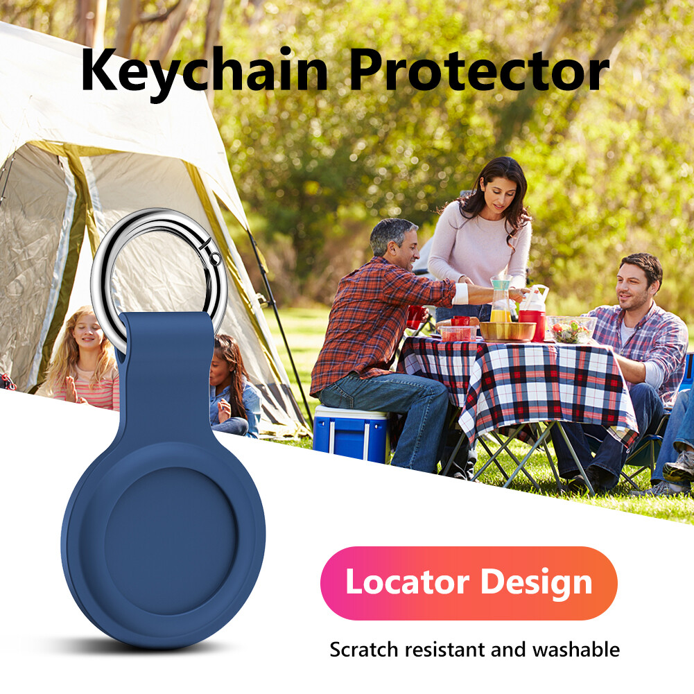 Portable Silicone Protective Cover with Keychain for Airtags Protective Case for Airtags