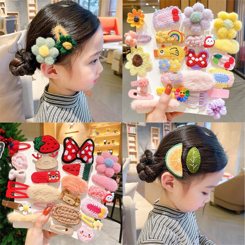 Bộ Kẹp Tóc Hoa Phong Cách Hàn Quốc Cho Trẻ Em
