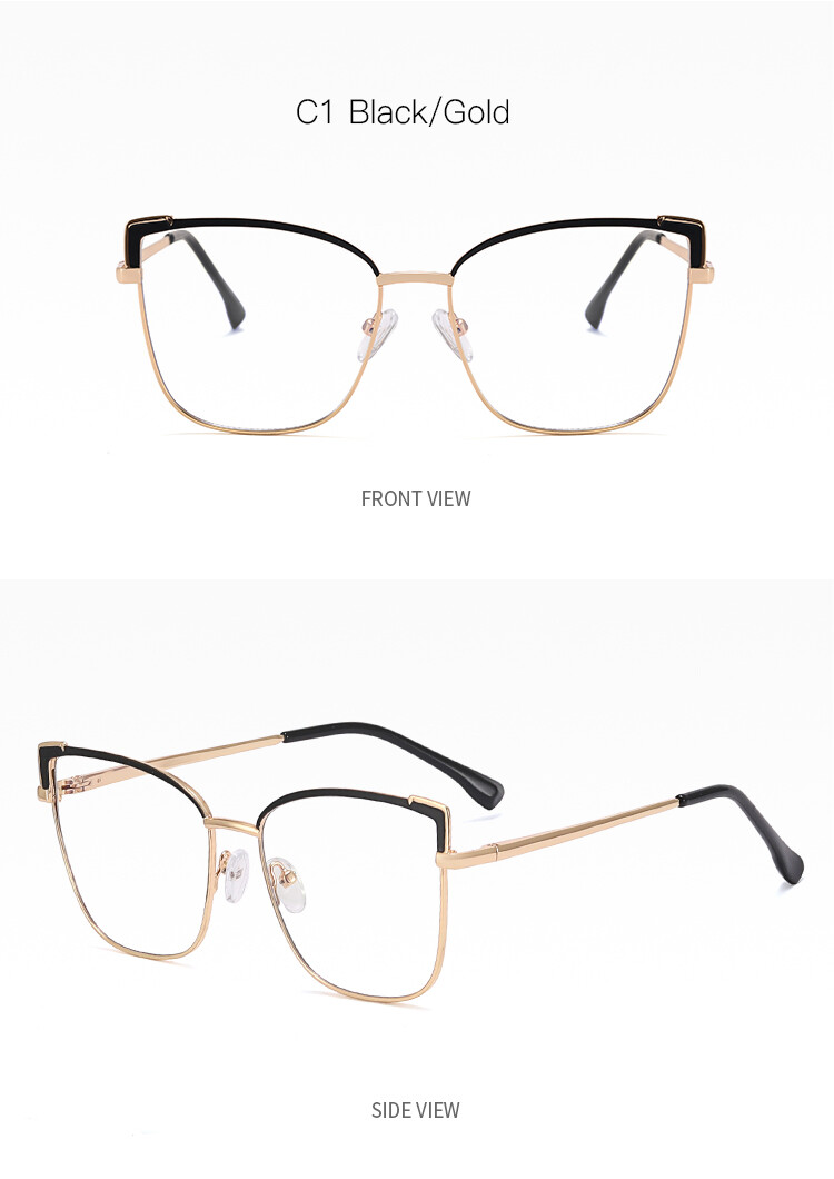 New Women's Metal Anti Blue Ray Computer Glasses Myopia Glasses Optical Frames