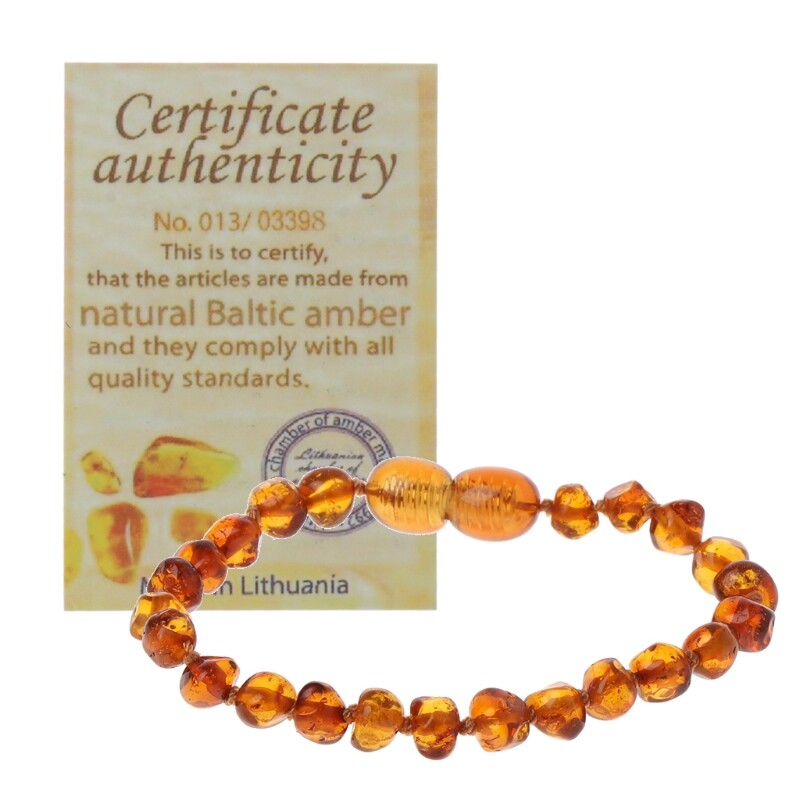 Genuine Baltic Amber Teething Bracelet Raw and Anklet Baby Beads for Teethers