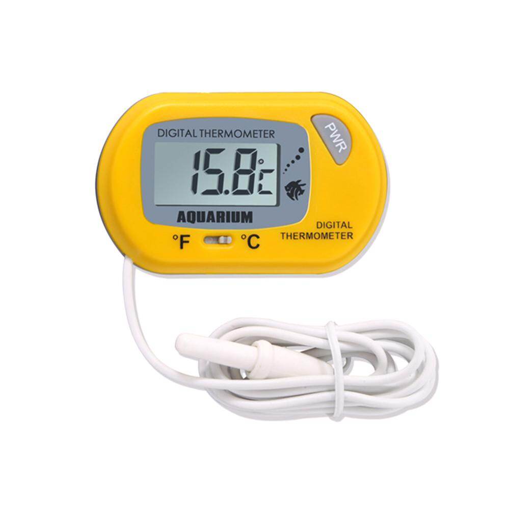Nhiệt Kế Hồ Cá Cảm Biến Màn Hình LCD Kỹ Thuật Số Đồng Hồ Đo Nhiệt Độ Bể Cá Có Dây Đo Nhiệt Độ Điện Tử