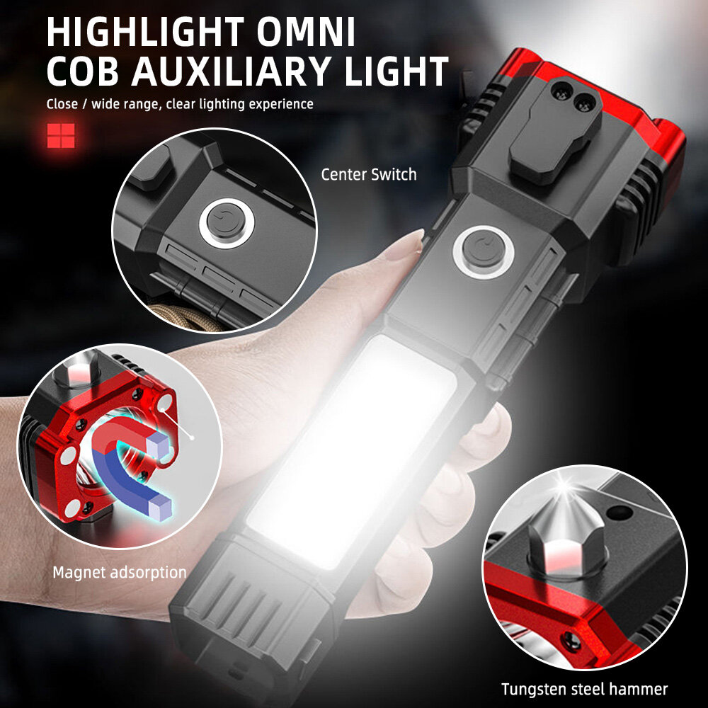 Cuguu USB rechargeable 4 light modes portable flashlight T * actical flashlight high power bright light LED flashlight outdoor waterproof lighting