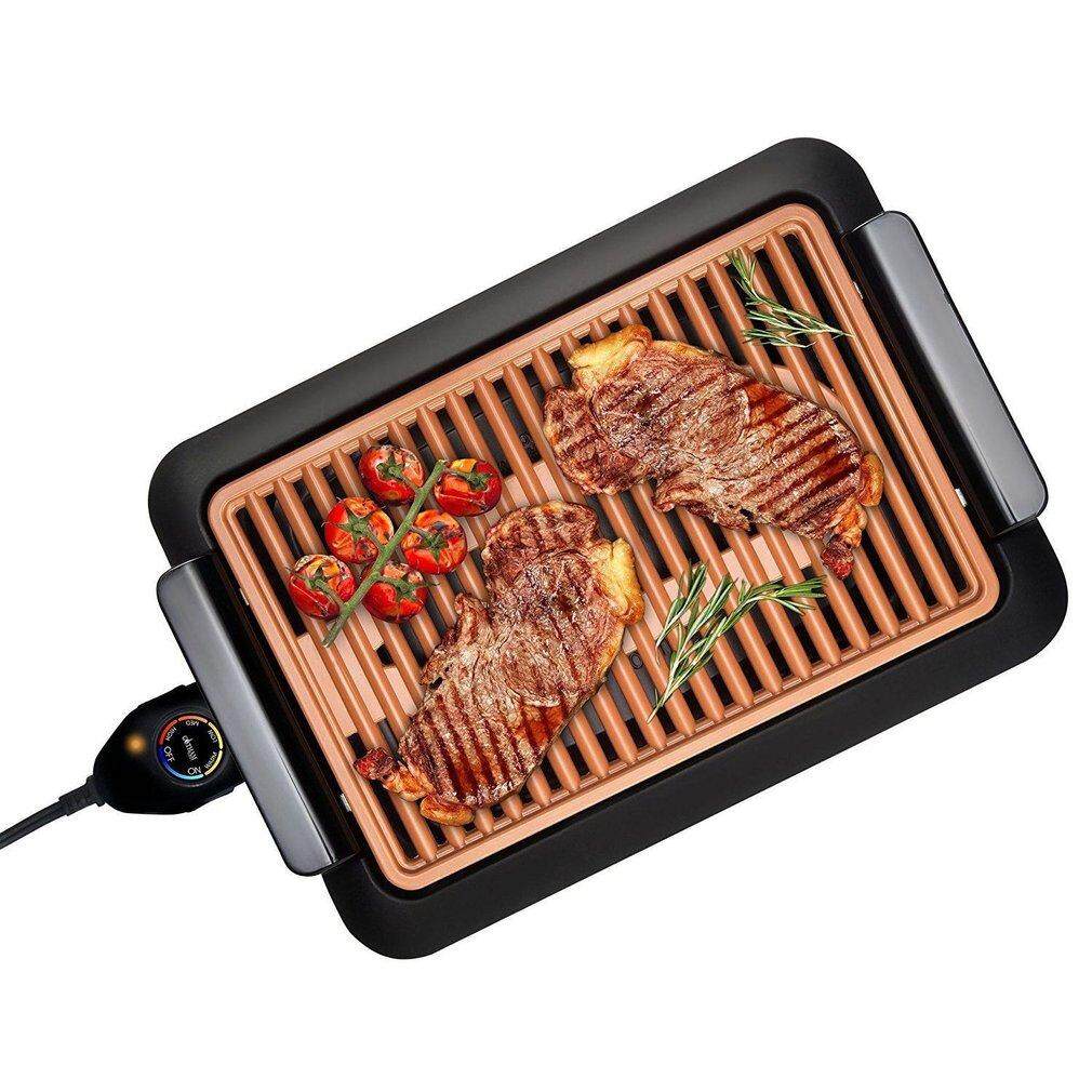 Allwin Xung điện trị thịt nướng đĩa Nhanh BBQ Bếp Nướng Không Khói Với Nhiệt Độ Mặt Số