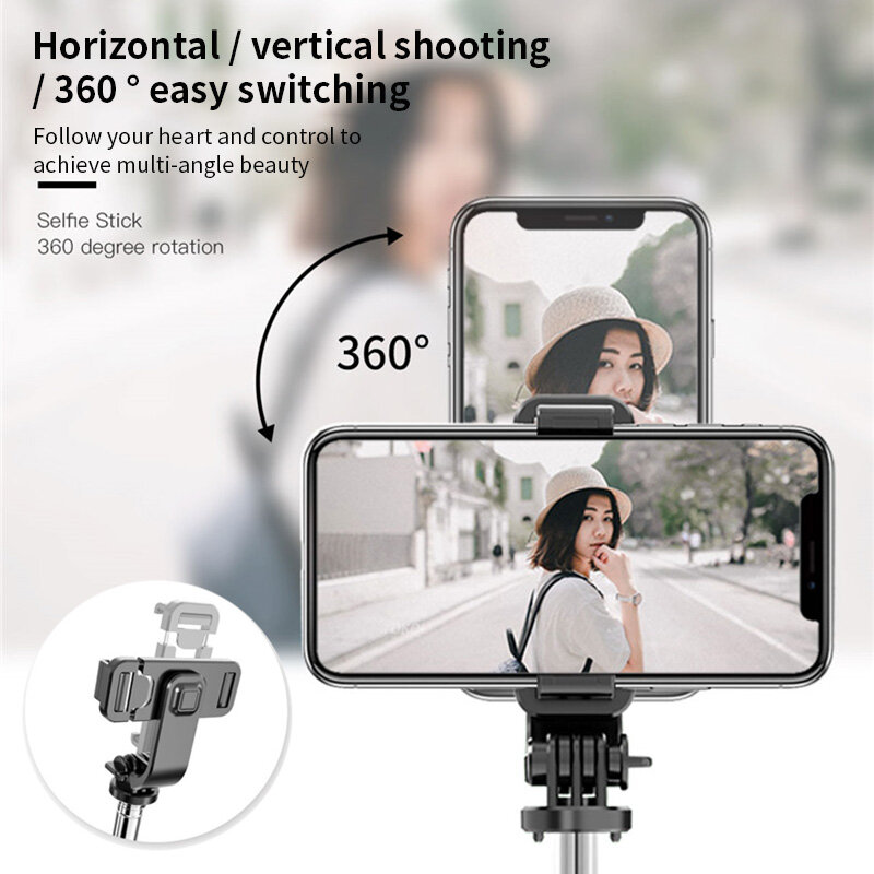 Zeallion Bluetooth Không Dây Phổ Thông Điều Khiển Từ Xa Giá Đỡ Ba Chân Gậy Selfie Chân Máy Ảnh Có Thể Gập Lại Monopods 360 ° Có Thể Điều Chỉnh Ảnh Tự Sướng Đứng Chủ Đối Với Điện Thoại IOS Android Giá Đỡ Ba Chân Máy Để Bàn Chủ