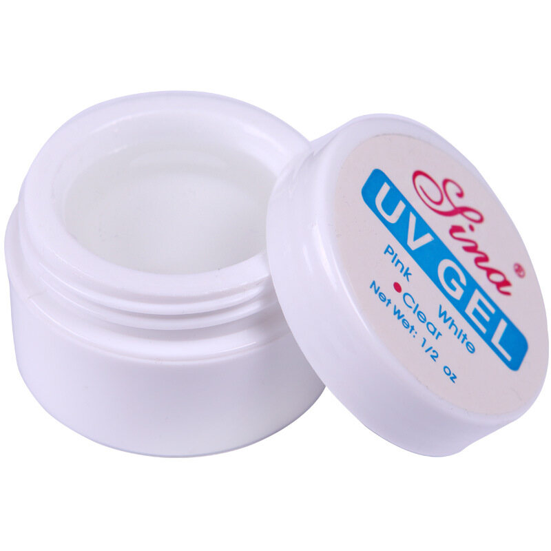15ML Nail Art Phototherapy Glue Quick Building Nail Extension Gel Acrylic White Pink UV Gel Manicure Nail Art Prolong Forms Tips